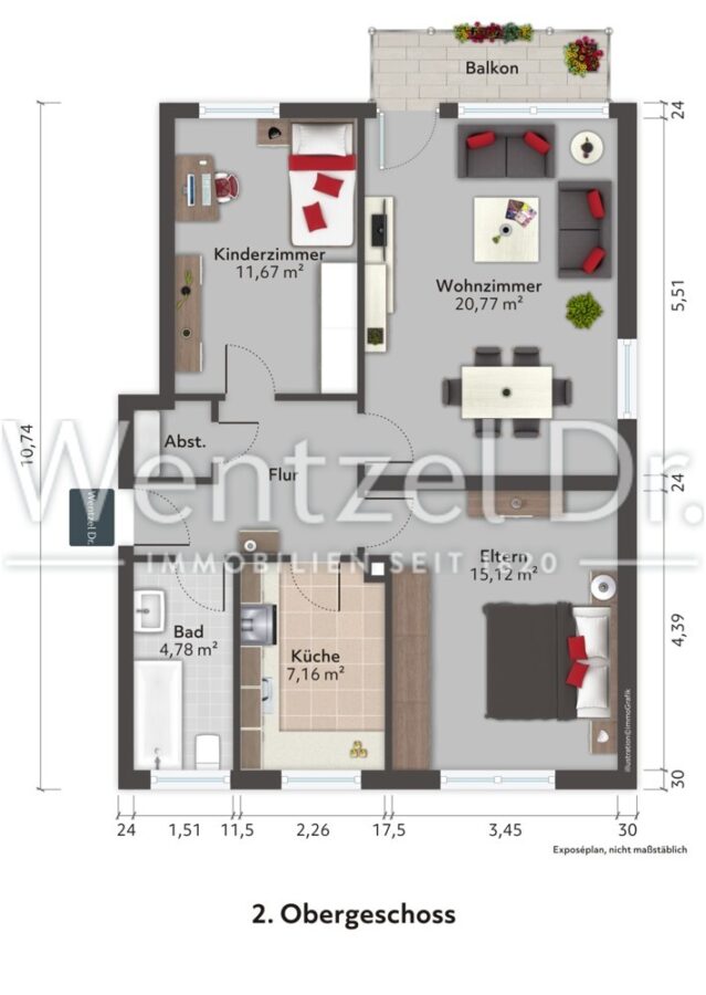 Provisionsfrei für Käufer - Sonnige Wohnung im grünen Stadtteil Harburg-Langenbek - Grundriss