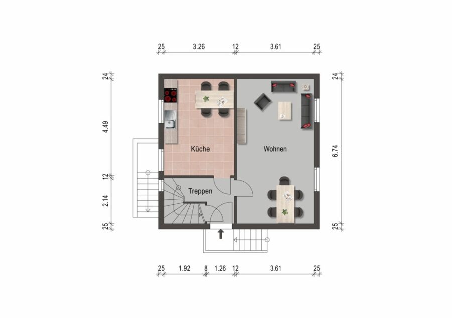 Großzügiges Grundstück trifft auf gepflegte Doppelhaushälfte – Ihr neues Zuhause wartet! - EG