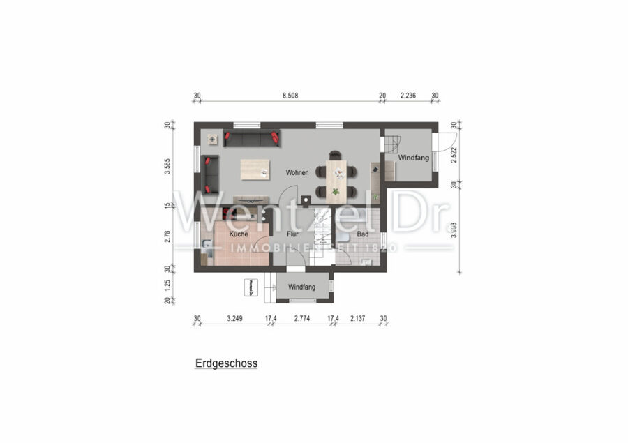 Charmantes Einfamilienhaus in ruhiger Wohngegend in Oldenburg in Holstein - Grundriss EG