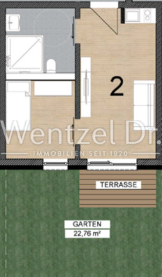 Neubau! Seniorengerechte 2-Zimmer-Wohnung mit gehobener Austattung und Pflegedienstleisungen - Grundriss_WE2