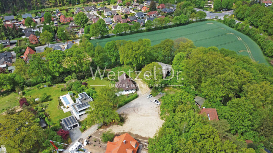 Lütjensee! Baugrundstück mit positiven Bauvorbescheid in ruhiger Sackgasse! - Luftaufnahme