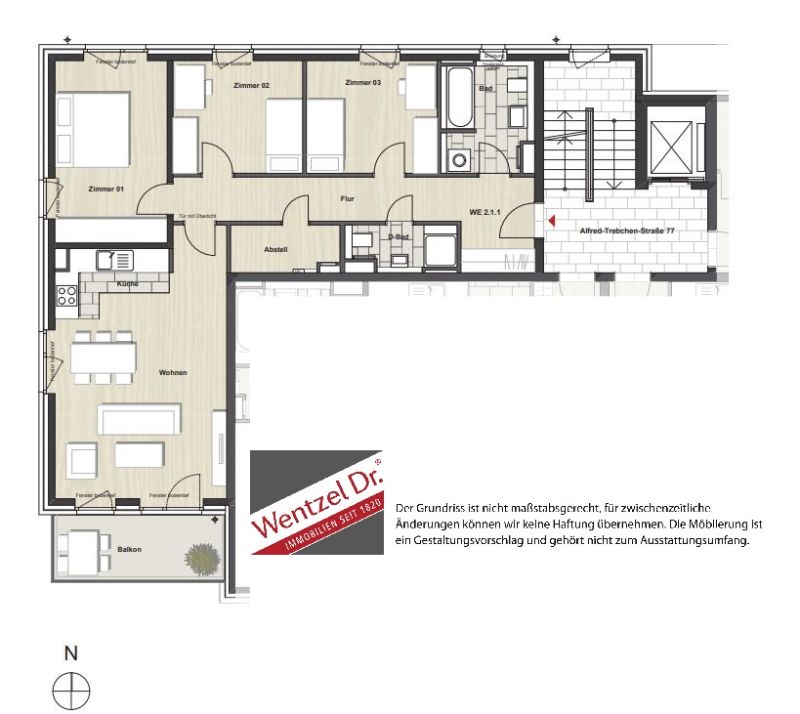 Moderner Grundriss sucht neuen Mieter! - Grundriss