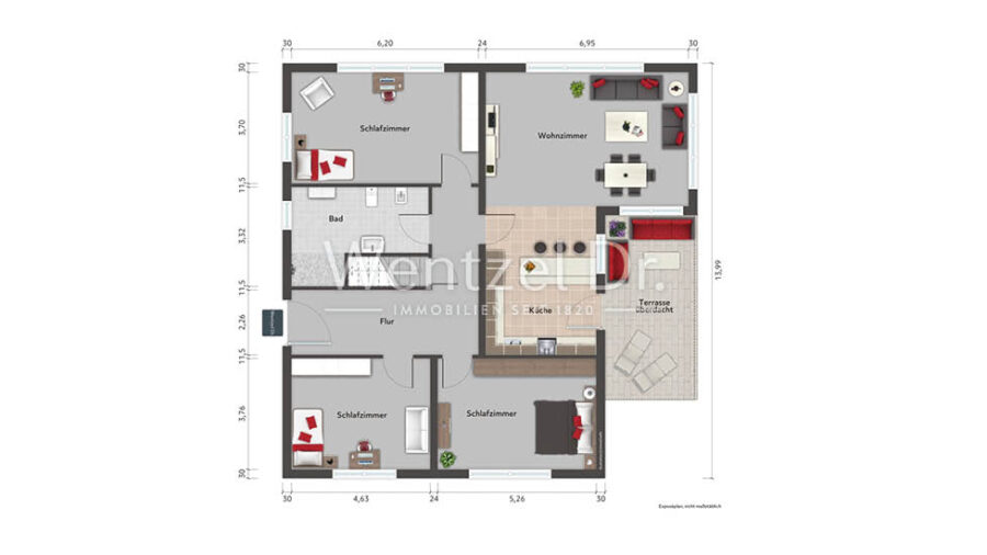 PROVISIONSFREI für Käufer – Modernisierter Bungalow im schönen Berkenthin - Grundriss