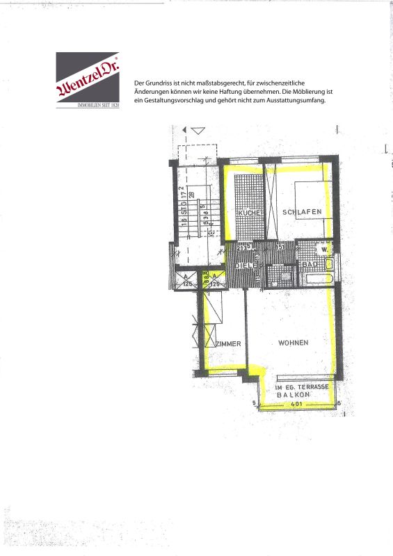 Modernisierte schöne Wohnung mit Balkon in Fuhlsbüttel - Grundriss