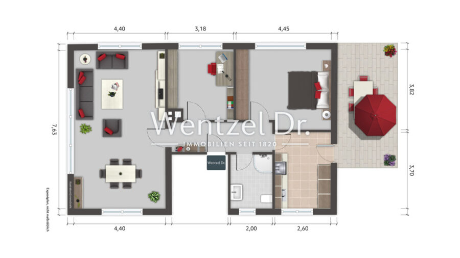 PROVISIONSFREI für Käufer – Moderne 3-Zimmer-ETW mit Keller, Garage und großem Garten in Havighorst - Grundriss