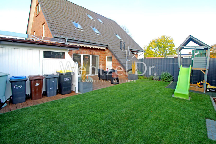 Familienfreundliche Doppelhaushälfte in beliebter Lage von Schmalstede - Terrasse und Garten 2