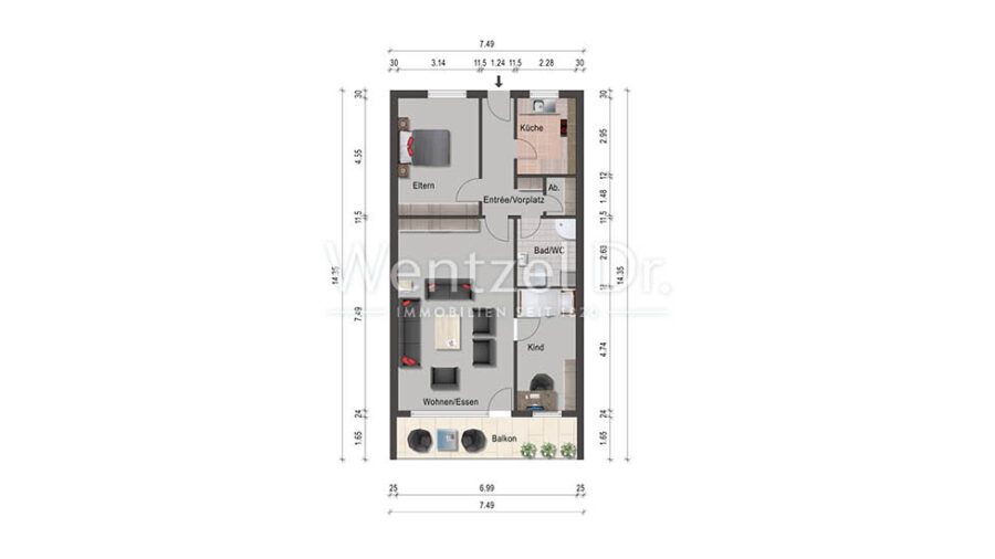 PROVISIONSFREI für Käufer – Weitblick! 3-Zimmer-ETW mit TG und Balkon in beliebter Uferstraße - Start2