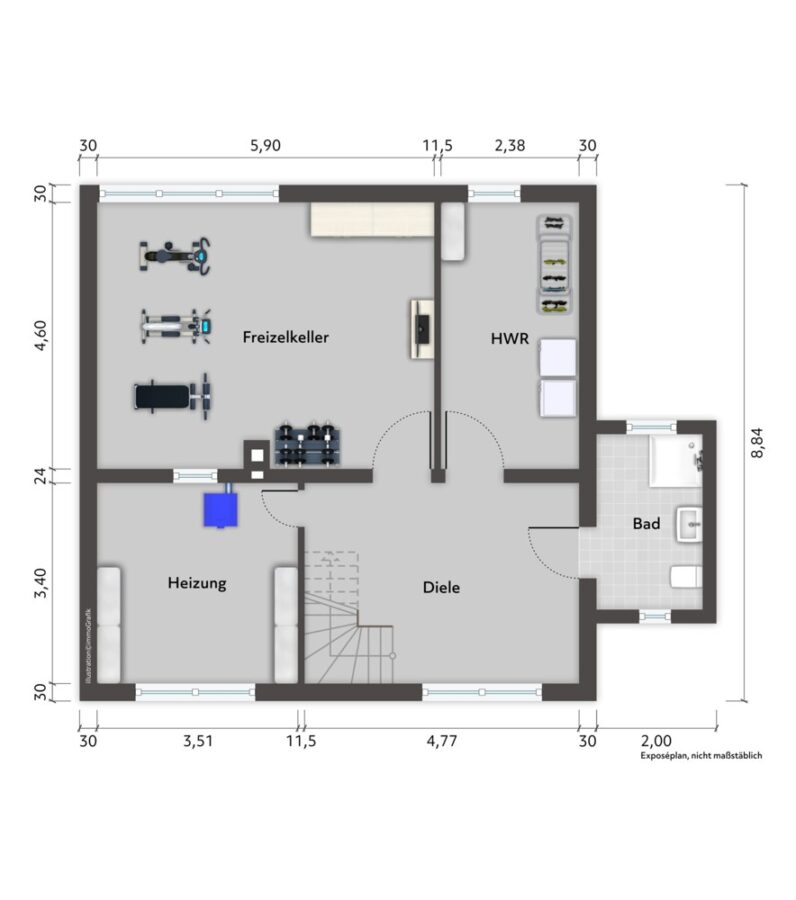 Tolles Einfamilienhaus mit herrlichem Garten in Nünchritz - Grundriss KG