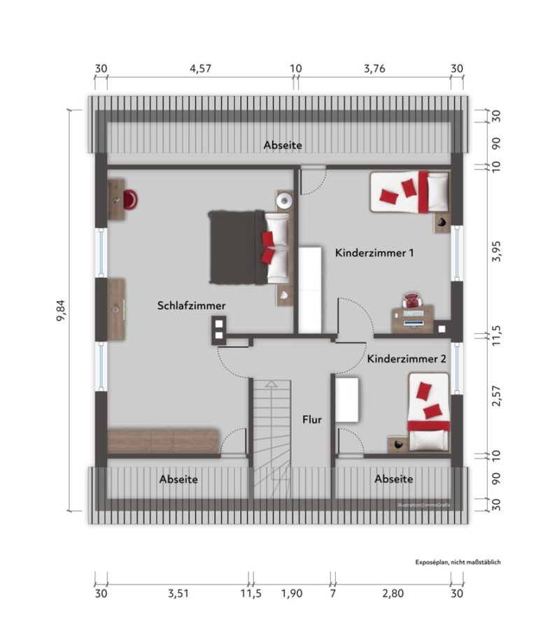 Tolles Einfamilienhaus mit herrlichem Garten in Nünchritz - Grundriss OG