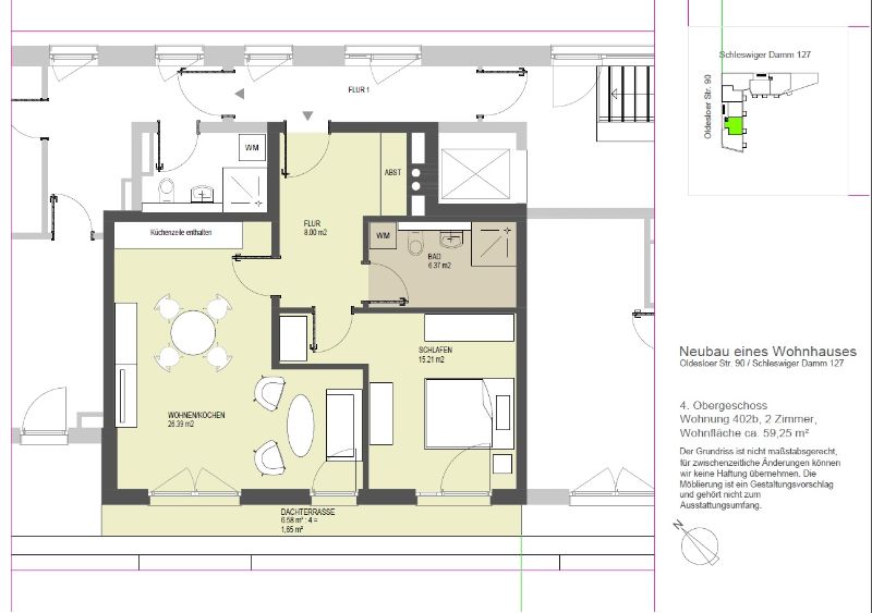 Helle Neubauwohnung mit Dachterrasse! - Grundriss