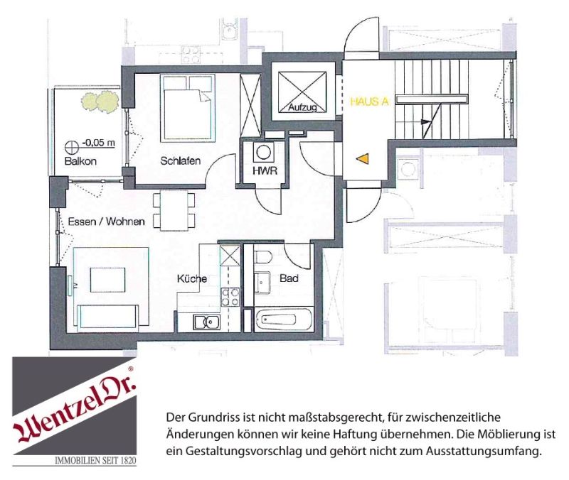 Moderne Single- oder Pärchenwohnung in Stadtparknähe - Grundriss