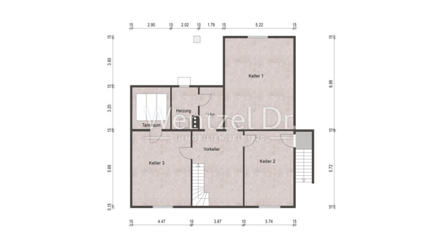Geräumiges Einfamilienhaus mit viel Potenzial auf ca. 3.055 m² Grundstück! - Grundriss, Kellergeschoss