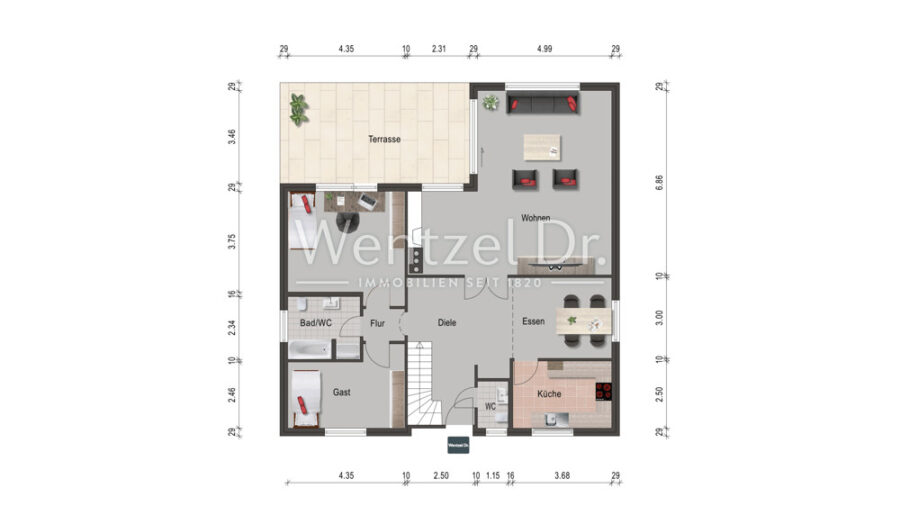 Geräumiges Einfamilienhaus mit viel Potenzial auf ca. 3.055 m² Grundstück! - Grundriss, Erdgeschoss
