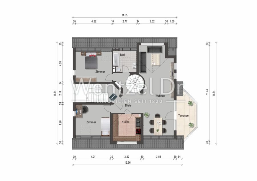 Lichtdurchflutete Maisonette-Wohnung mit Balkon in Wiesbaden-Sonnenberg zu verkaufen - EG