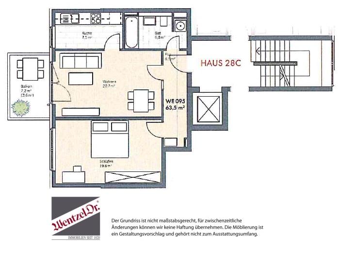 Single- oder Pärchenwohnung in familienfreundlicher und zentraler Umgebung - Grundriss