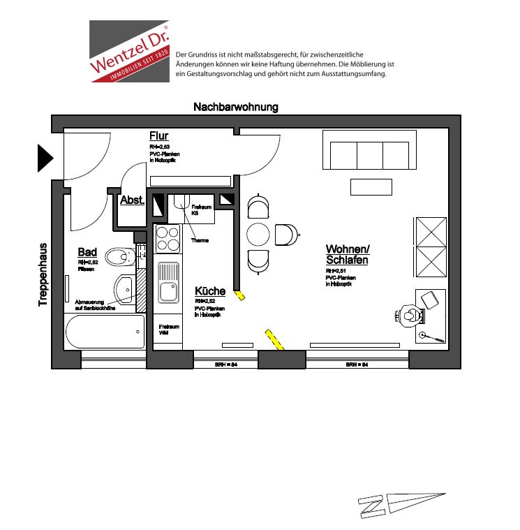 Tolle Singlewohnung - Grundriss